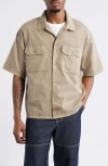 Dickies Unionville Short Sleeve Button-up Work Shirt In Sand