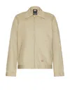 Dickies Versatile Jacket With Adjustable Cuffs And Side Pockets In Brown