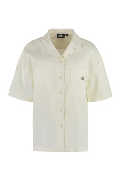 Dickies Woman Shirt Light Yellow Size S Cotton