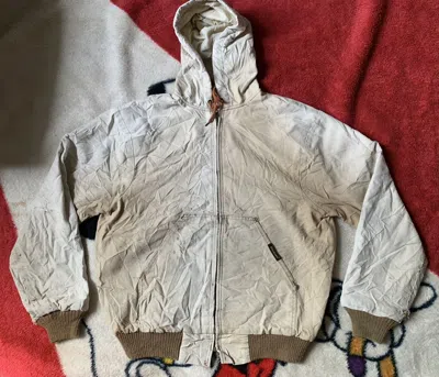 Pre-owned Dickies Vintage 90's  Chore Jacket Thrash Condition In White