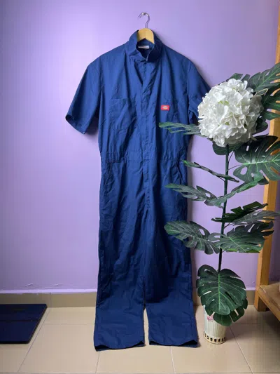 Pre-owned Dickies Vintage  Overalls Jumpsuit In Blue