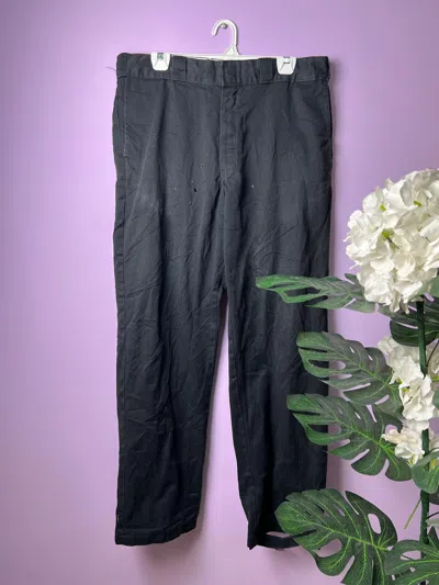 Pre-owned Dickies Vintage Distressed  Cotton Pants In Black