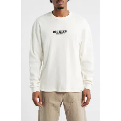 Dickies Waffle Logo Crewneck T-shirt In White