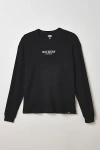 Dickies Waffle Thermal Long Sleeve Tee In Black, Men's At Urban Outfitters In Black