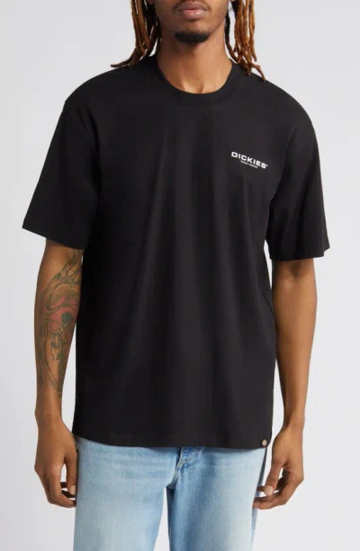 Dickies Wakefield Cotton Graphic T-shirt In Knit Black