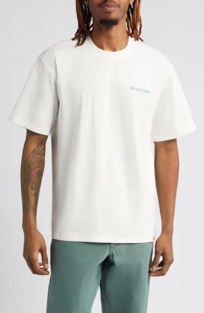 Dickies Wakefield Cotton Graphic T-shirt In White Light Grey Group
