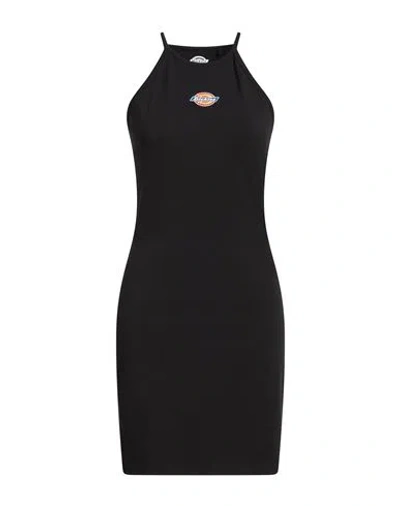 Dickies Woman Mini Dress Black Size M Cotton, Elastane
