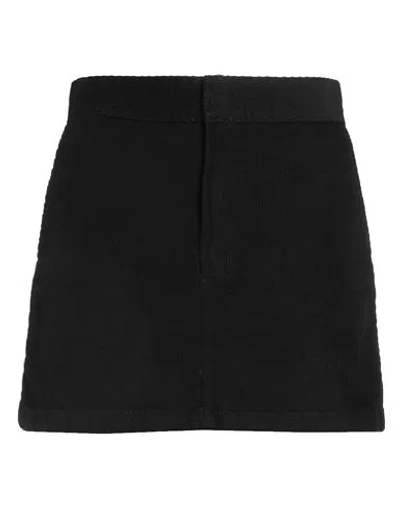 Dickies Woman Mini Skirt Black Size 30 Cotton, Elastane