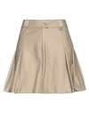 Dickies Woman Mini Skirt Khaki Size M Polyacrylic, Cotton In Beige