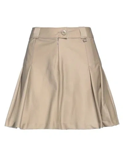 Dickies Woman Mini Skirt Khaki Size M Polyacrylic, Cotton In Beige
