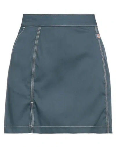 Dickies Woman Mini Skirt Navy Blue Size M Polyester, Cotton, Elastane