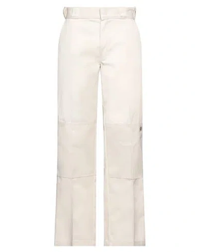 Dickies Woman Pants Cream Size 30w-32l Polyester, Cotton In White