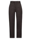 Dickies Woman Pants Dark Brown Size 26 Polyester, Elastane