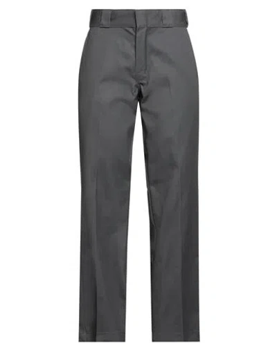 Dickies Woman Pants Lead Size 28w-30l Polyester, Cotton In Gray