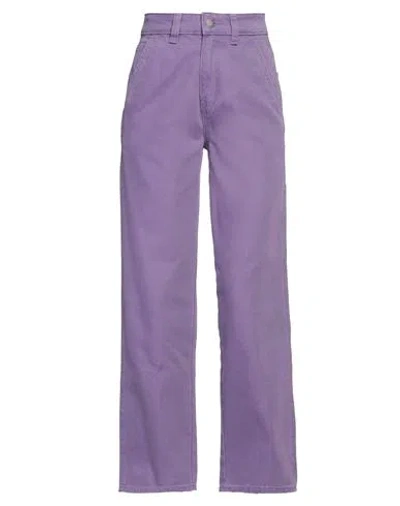 Dickies Woman Pants Purple Size 24 Cotton