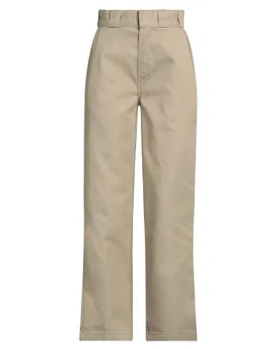 Dickies Woman Pants Sand Size 26 Polyester, Elastane In Beige
