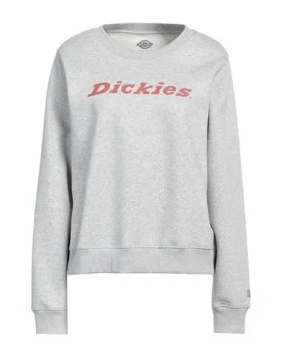 Dickies Woman Sweatshirt Grey Size L Cotton, Polyester In Gray
