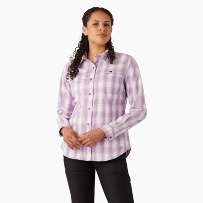 Dickies Women's Cooling Roll-tab Work Shirt In Purple