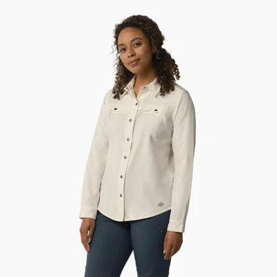 Dickies Women's Cooling Roll-tab Work Shirt In White