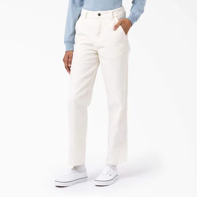 Dickies Women's Duck Canvas Pants In White
