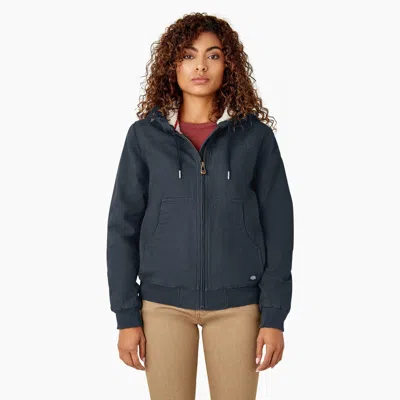 Dickies Women's Fleece Lined Duck Canvas Jacket In Blue