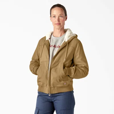 Dickies Women's Fleece Lined Duck Canvas Jacket In Gold