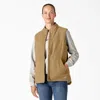 Dickies Women's Fleece Lined Duck Canvas Vest In Beige