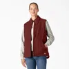 Dickies Women's Fleece Lined Duck Canvas Vest In Multi