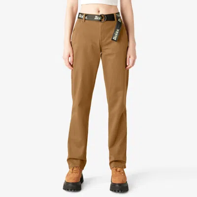 Dickies Women's High Waisted Carpenter Pants In Brown