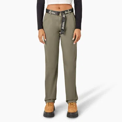 Dickies Women's High Waisted Carpenter Pants In Green