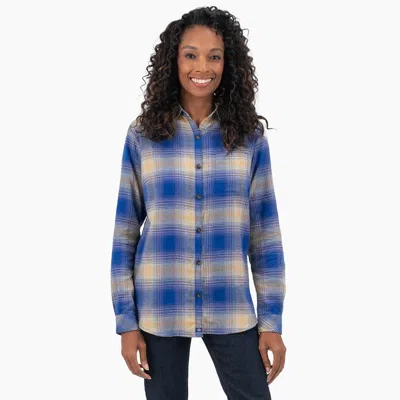 Dickies Women's Plaid Flannel Long Sleeve Shirt In Blue
