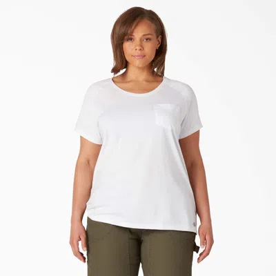 Dickies Women's Plus Cooling Short Sleeve T-shirt In White