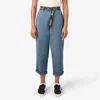 Dickies Women's Relaxed Fit Cropped Cargo Pants In Blue