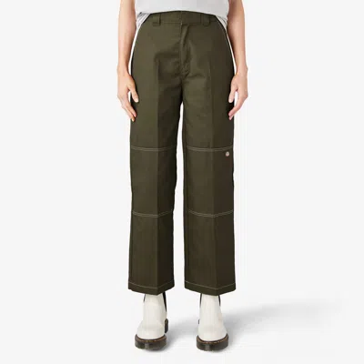 Dickies Women's Relaxed Fit Double Knee Pants In Green