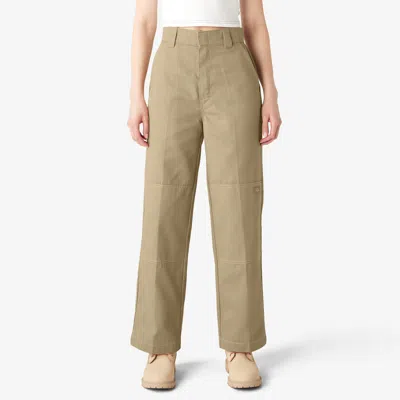 Dickies Double Knee Loose Fit Work Pants In Khaki-green
