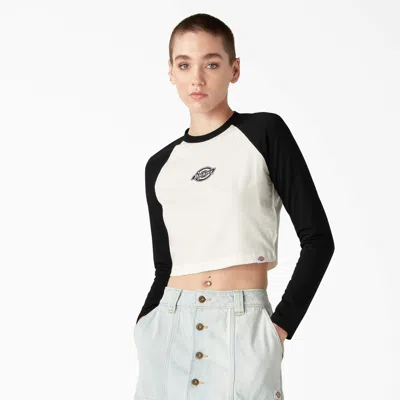 Dickies Sodaville Long Sleeve T-shirt In White And Black