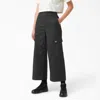 Dickies Women's Twill Crop Cargo Pants In Black