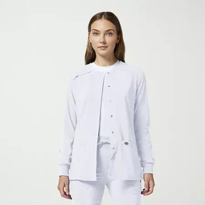 Dickies Womens Scrub Jackets In White