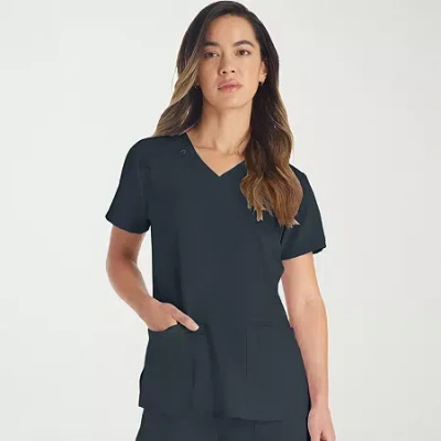 Dickies Womens V Neck Short Sleeve Scrub Top In Blue