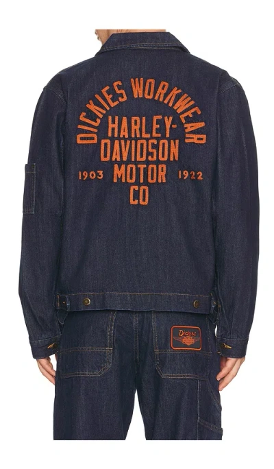 Dickies X Harley Davidson Denim Jacket In Blue