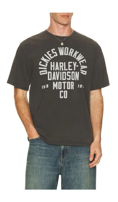 Dickies X Harley Davidson Short Sleeve Tee In Black