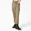 DICKIES X LURKING CLASS WOMEN'S RELAXED FIT CROPPED CARGO PANTS