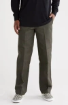 Dickies Flat Front Double Knee Pants In Gray