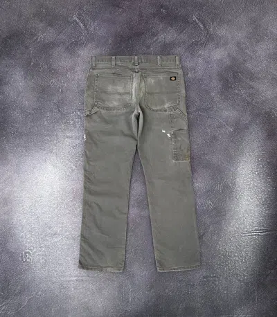 Pre-owned Dickies X Vintage Dickies Grey Faded Distressed Cargo Work Pants