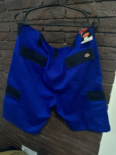 Pre-owned Dickies X Vintage Dickies Shorts Y2k Work Skate Multi Pocket In Blue