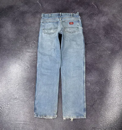 Pre-owned Dickies X Vintage Dickies Y2k Faded Light Blue Work Baggy Jeans