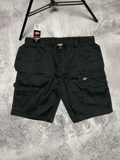 Pre-owned Dickies X Vintage New!vintage Dickies Cargo Denim Shorts Multipocket Y2k Jorts In Black