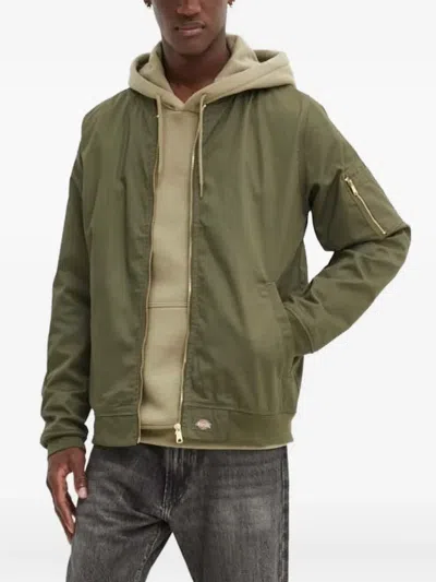 Dickies Zip-fastening Bomber Jacket In Green