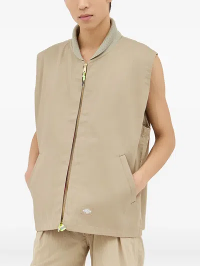 DICKIES ZIP-FRONT SLEEVELESS GILET