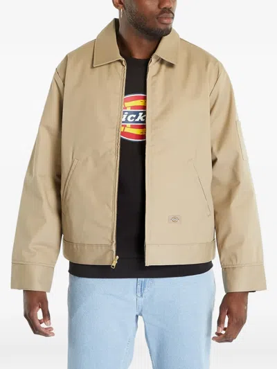 Dickies Zip-up Shirt Jacket In Neutral